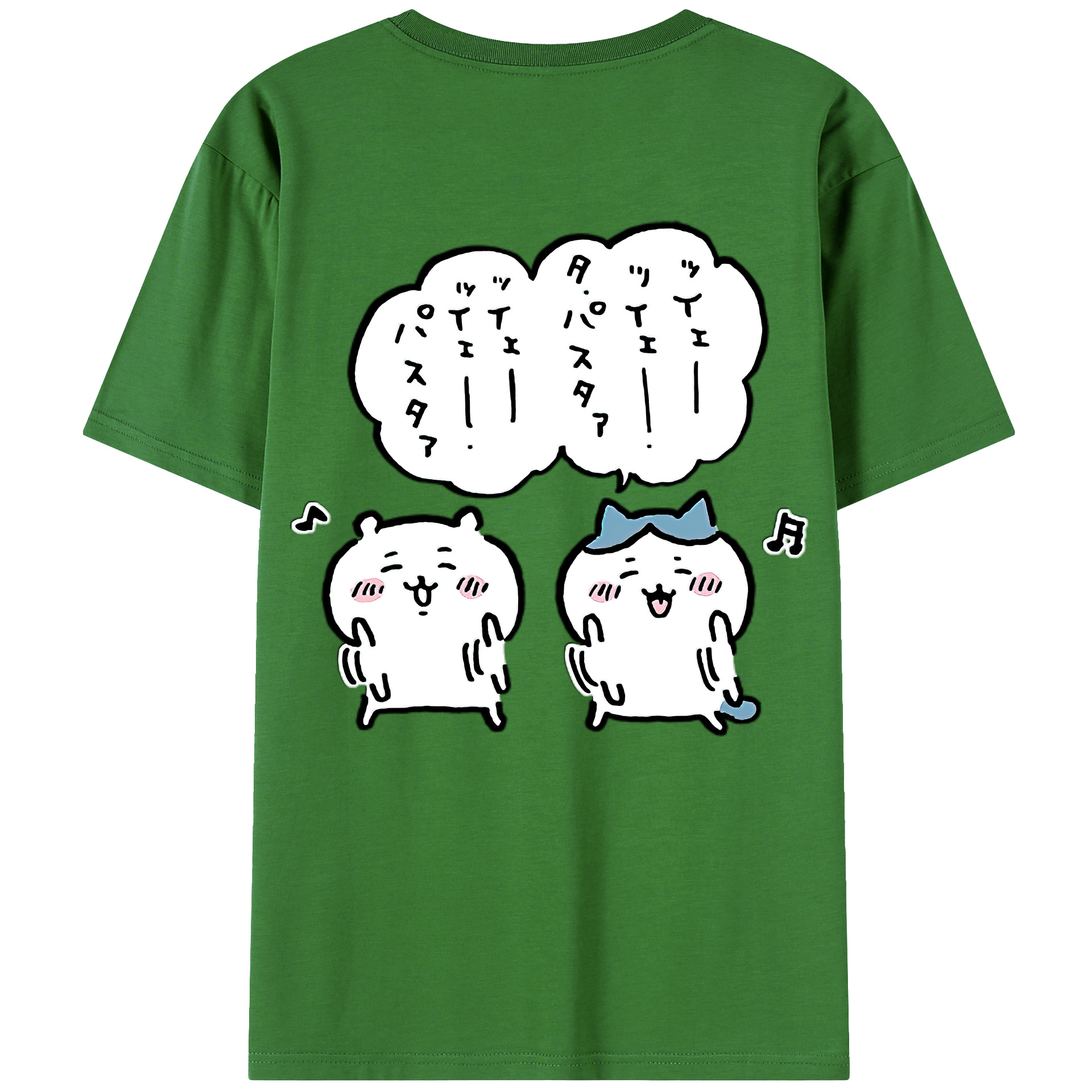 （画像用） ちいかわ ハチワレ Chii-kawa hachiware レディース半袖Tシャツ(バックプリント)